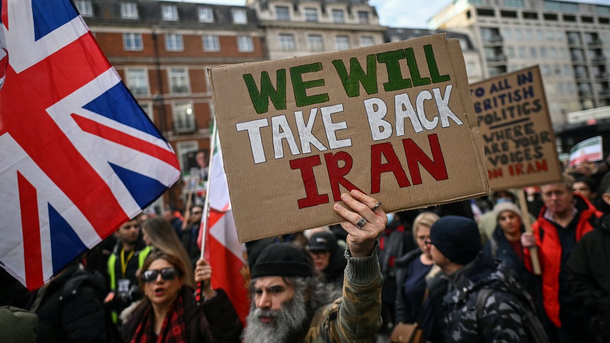 Downing Street Iran protest