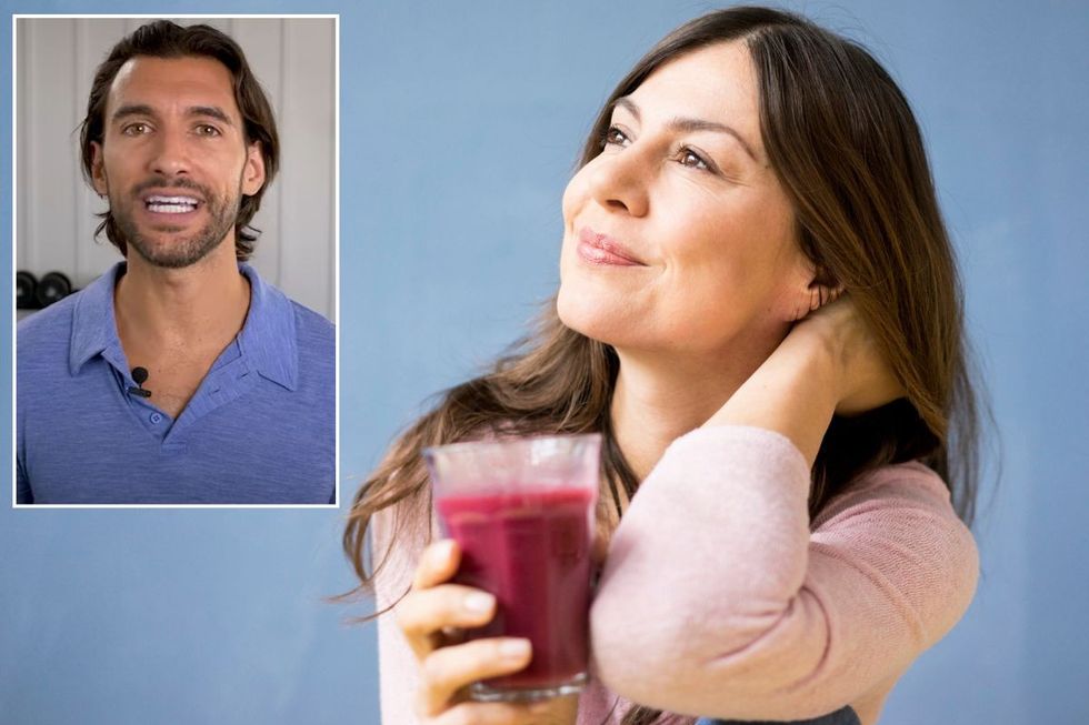 Dr Anthony Balduzzi / Woman drinking juice