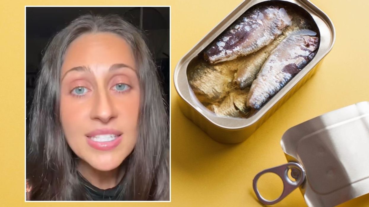 Dr Ashley Ennedy headshot and tin of sardines