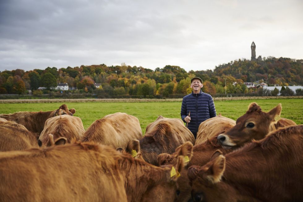 Dr Graham out on the fields