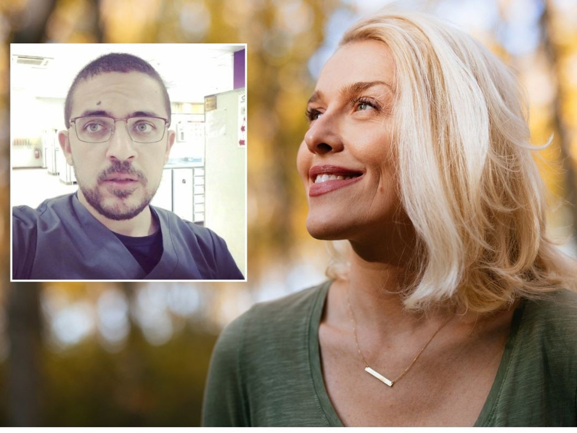 Dr Hamdan Abdullah Hamed / Woman with short blonde hair