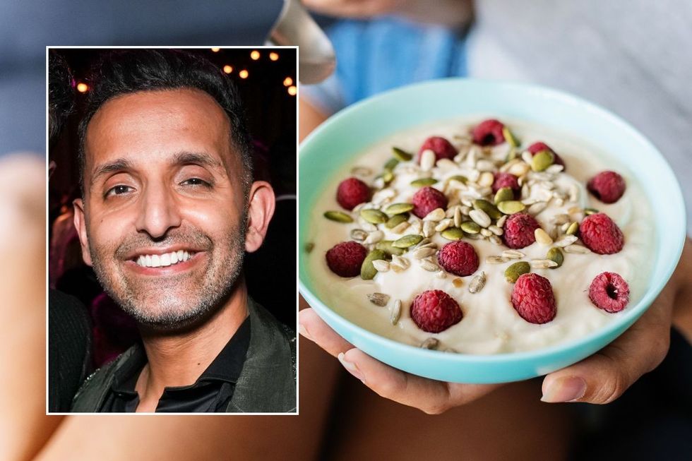 dr khan and bowl of fruits