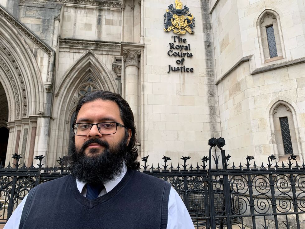 Dr Salman Butt outside the Royal Courts of Justice in London. The Government has apologised and paid compensation to the British Muslim website editor after it falsely alleged he was an "extremist hate preacher", the High Court has been told.