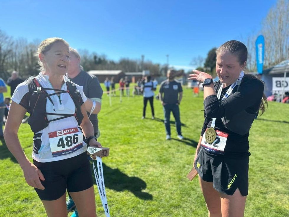 Dr Zakrzewski pictured with her medal after the race