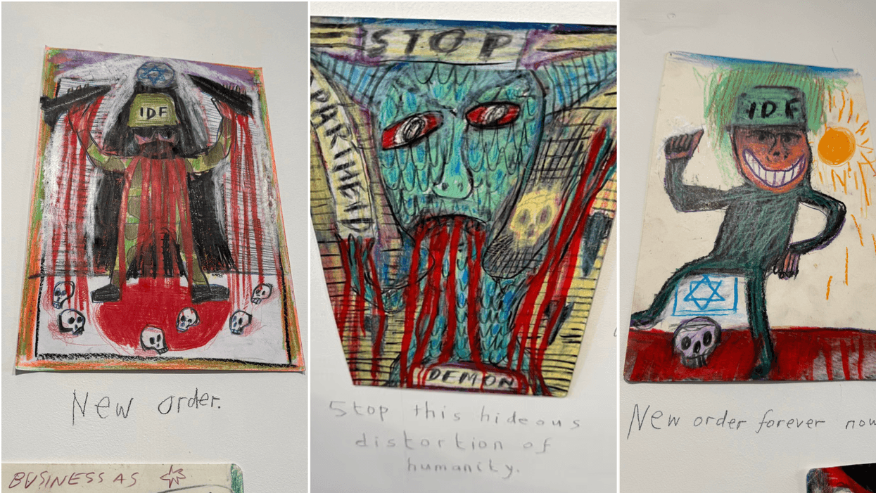 Drawings Against Genocide by Matthew Collings