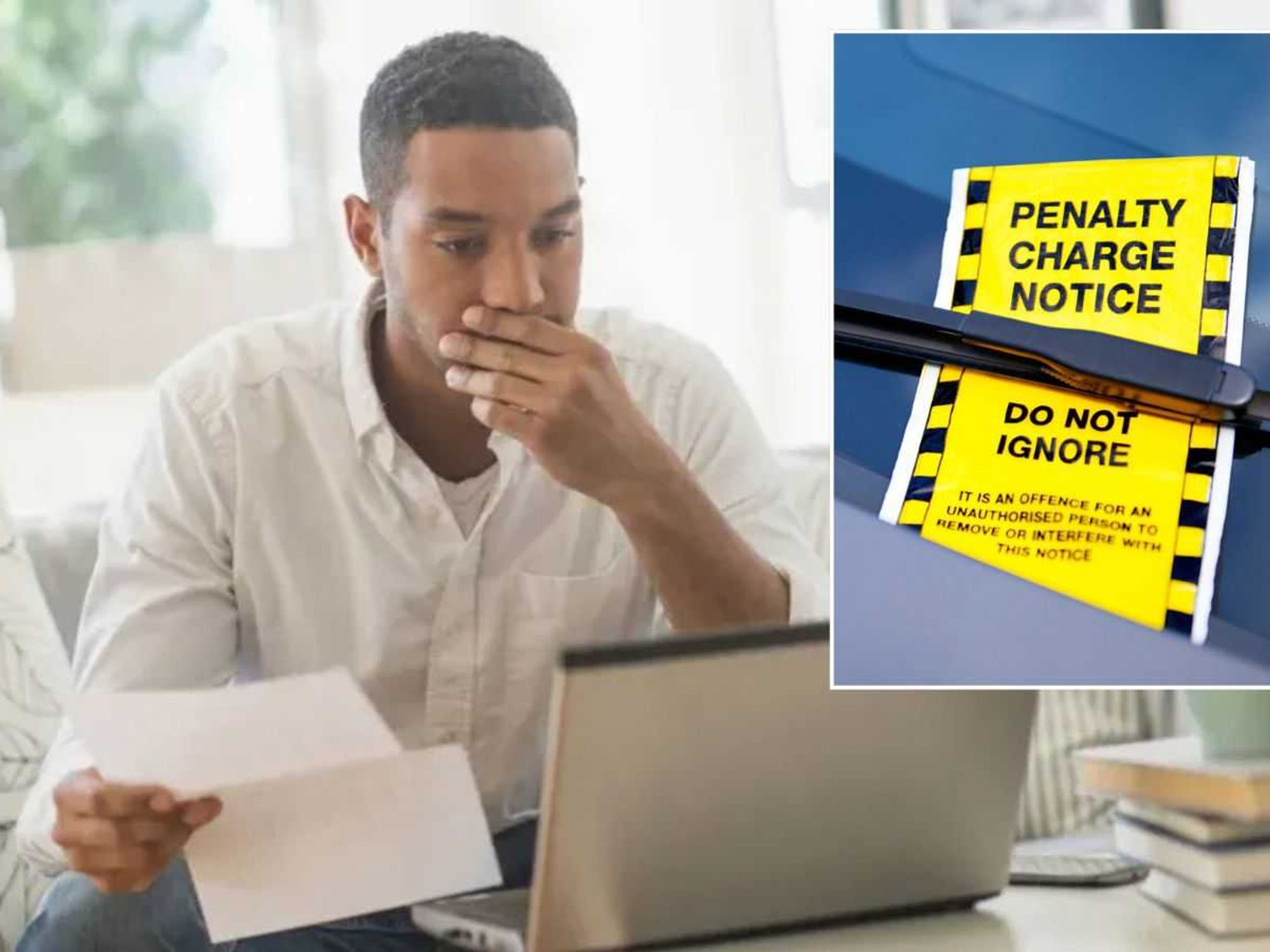 Driver and parking ticket