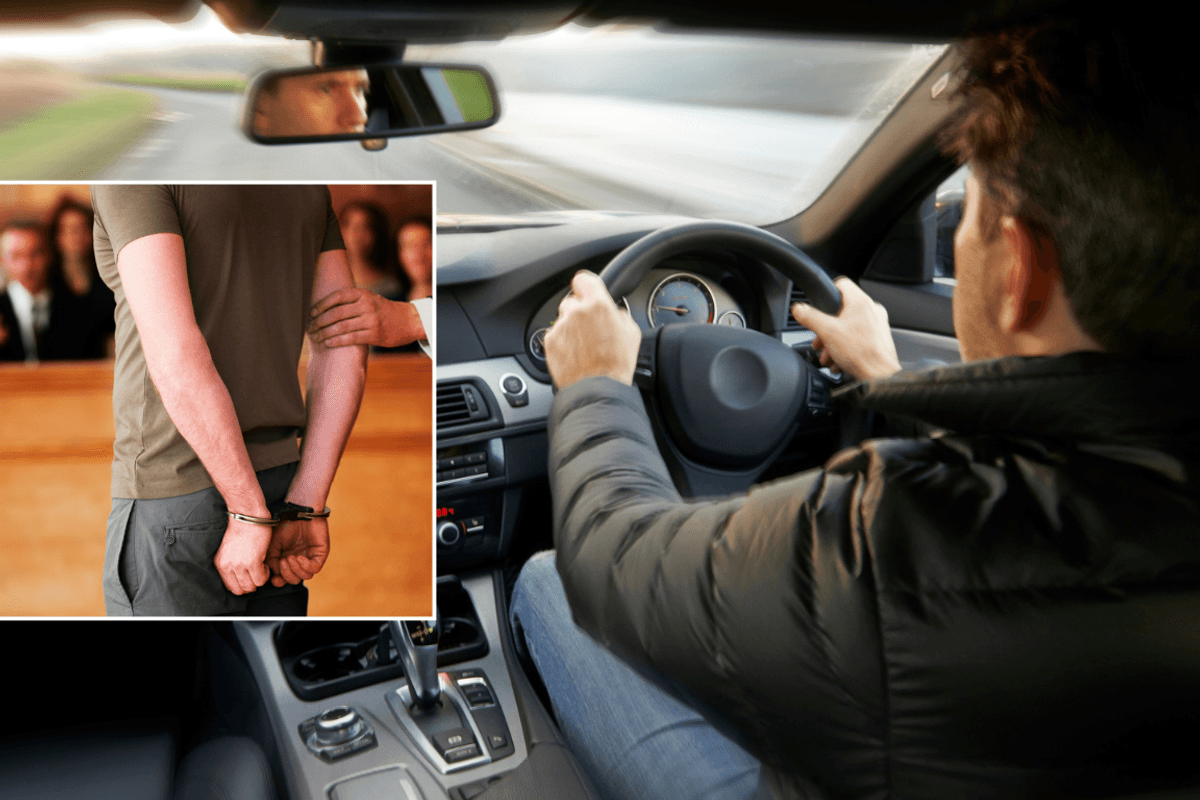 Driver in car and in court