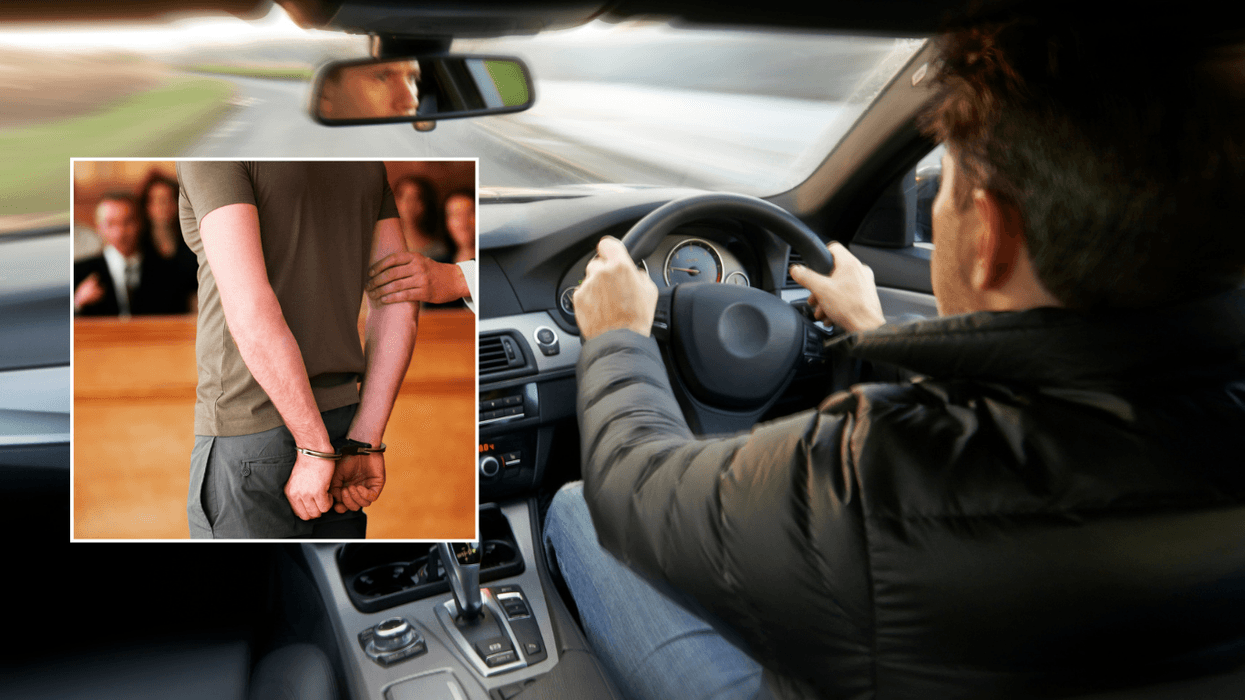 Driver in car and in court