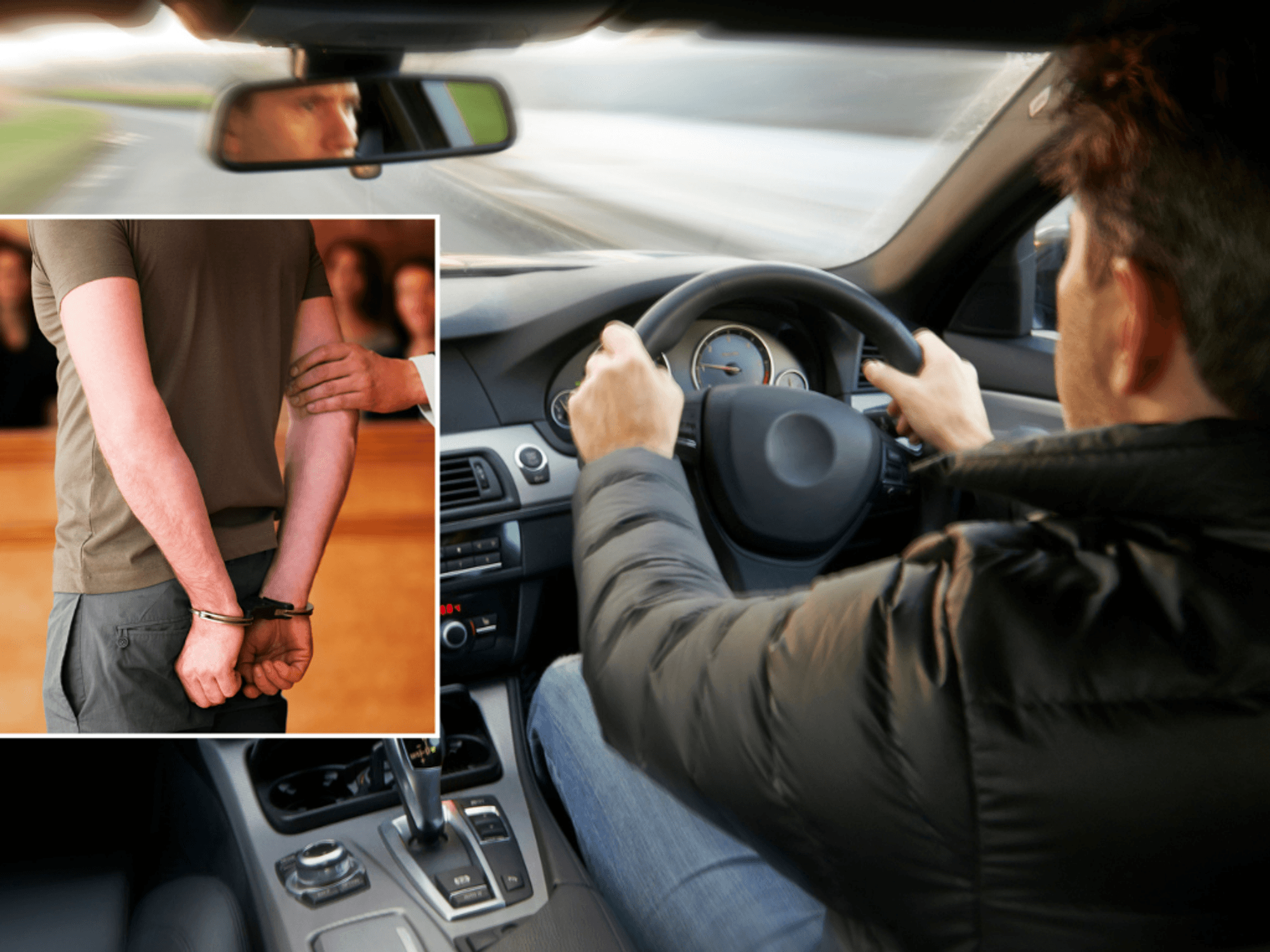 Driver in car and in court