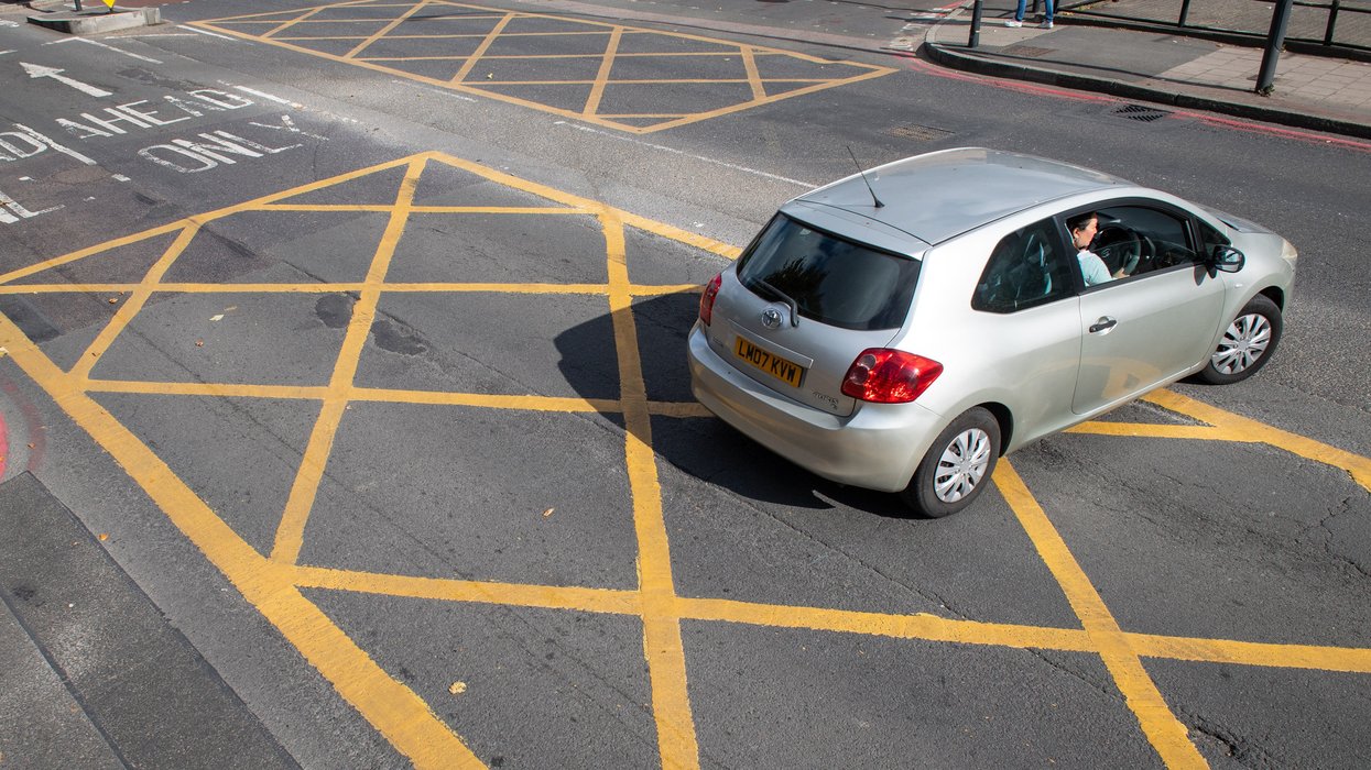 Driver in yellow box junction