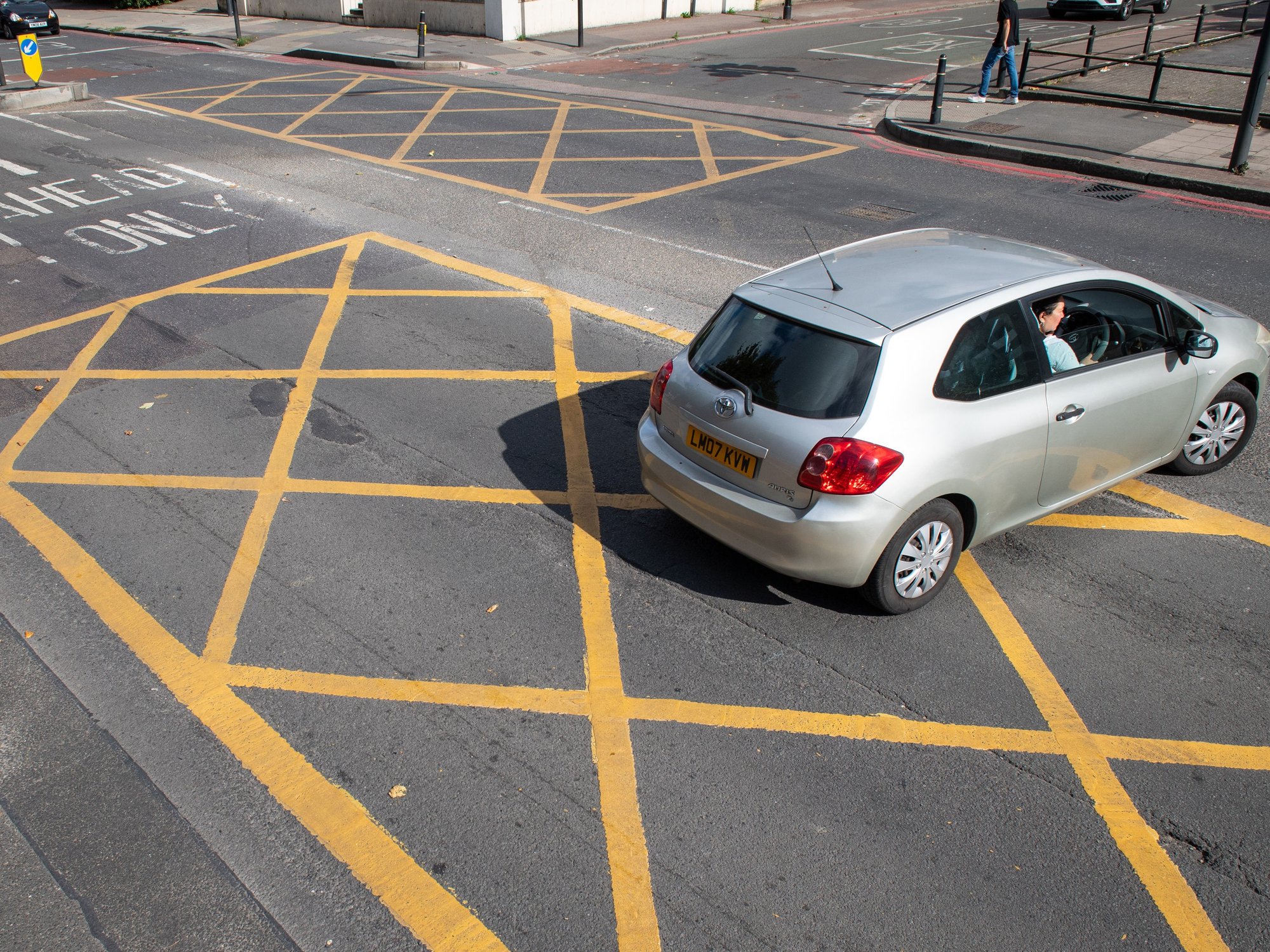 Driver in yellow box junction