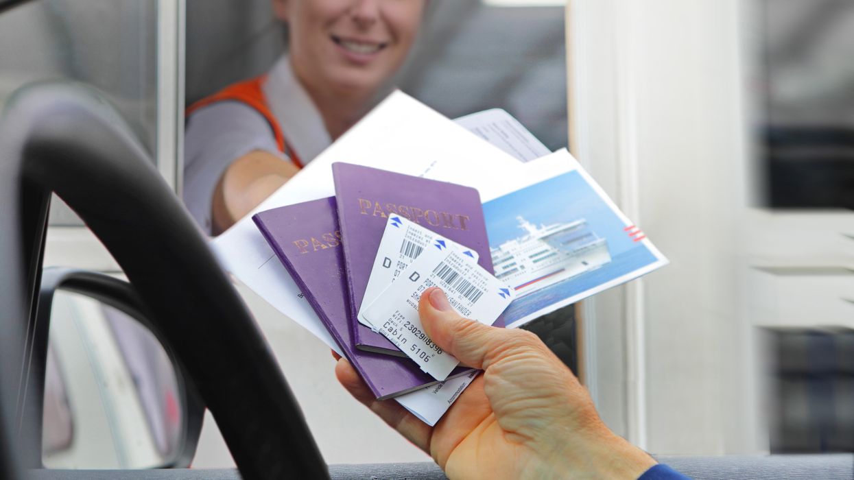 Driver with travel documents