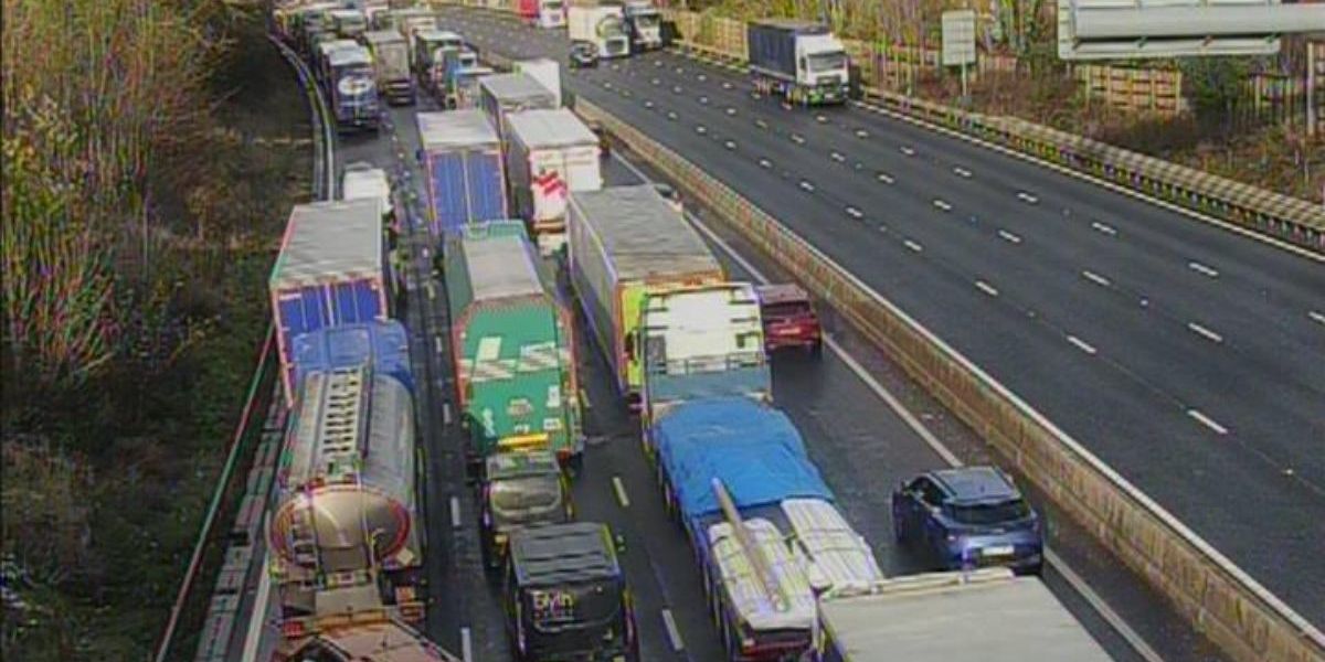 NextImg:M6 chaos: Drivers warned of brutal two-hour delays following vehicle fire and 'large diesel spillage'