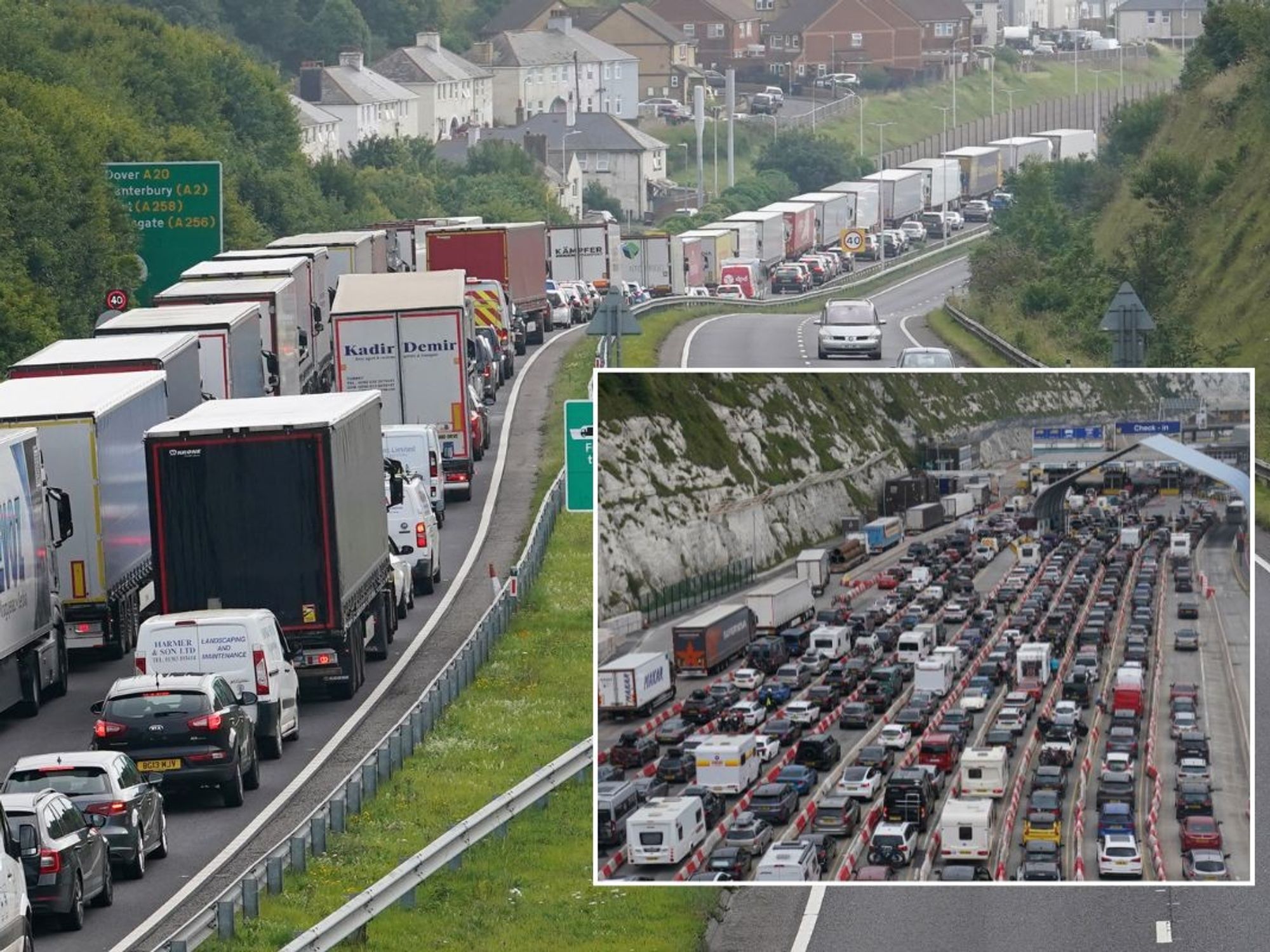 Drivers are dealing with long delays on the approach to the Port of Dover