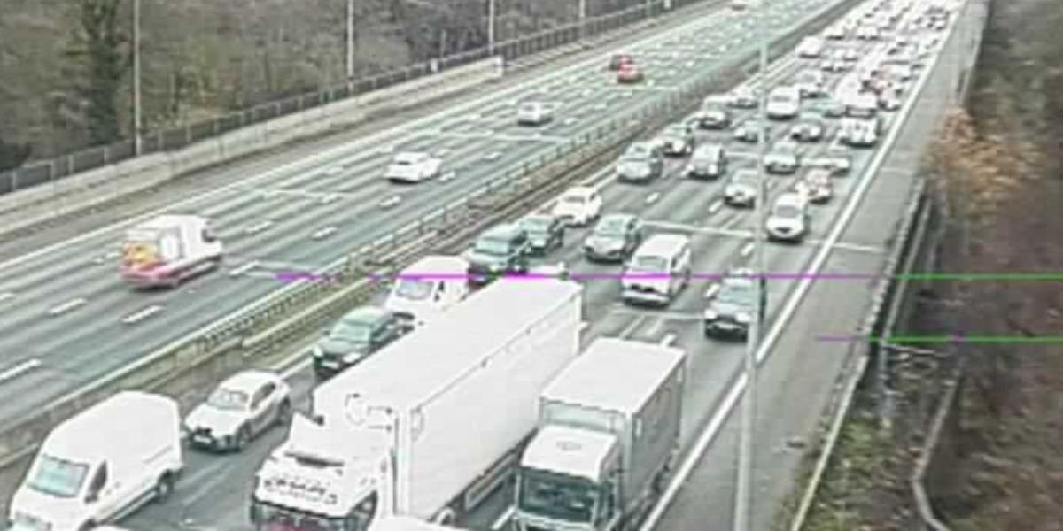 Major accident sparks five miles of traffic as emergency services rush to busy motorway Major accident sparks five miles of traffic as emergency services rush to busy motorway