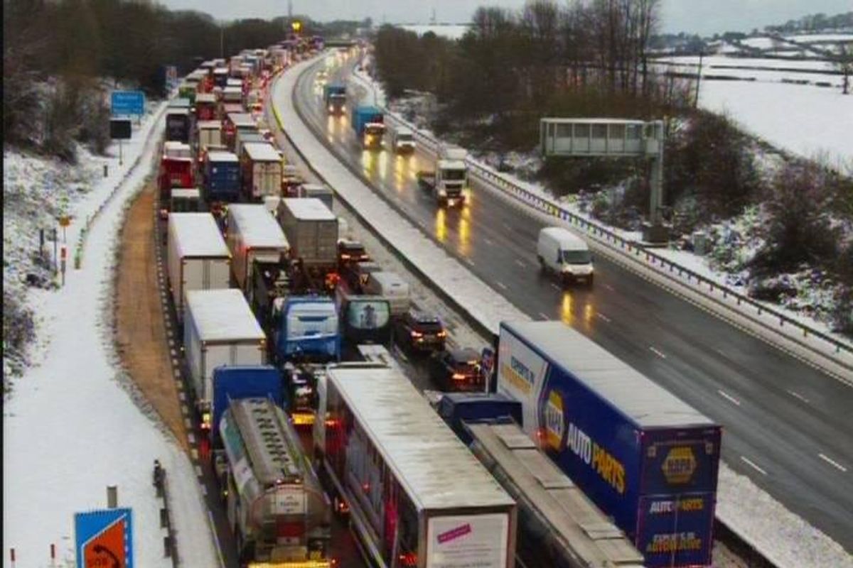Drivers are facing long delays on the A628 this morning