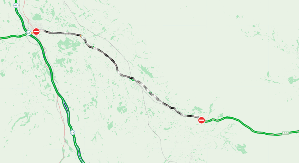 Drivers are facing long delays on the A66 this morning following a serious accident