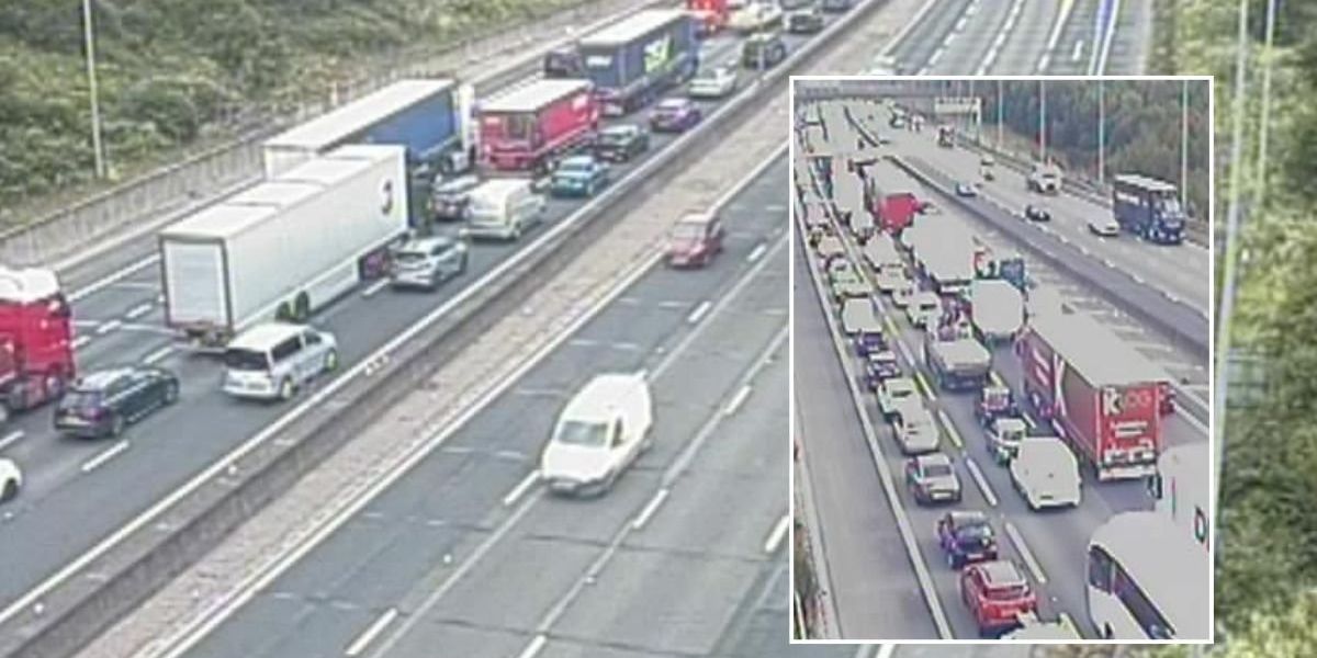 M25 chaos: Drivers facing two-hour delays and 10 miles of traffic after huge diesel spill