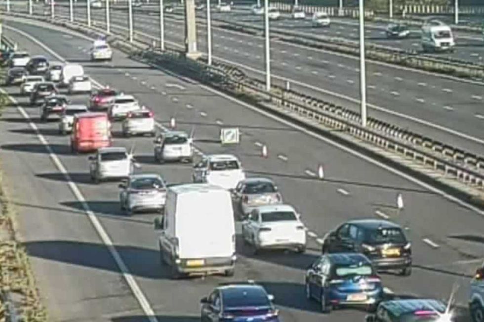 Drivers are facing traffic chaos on the M60 this morning