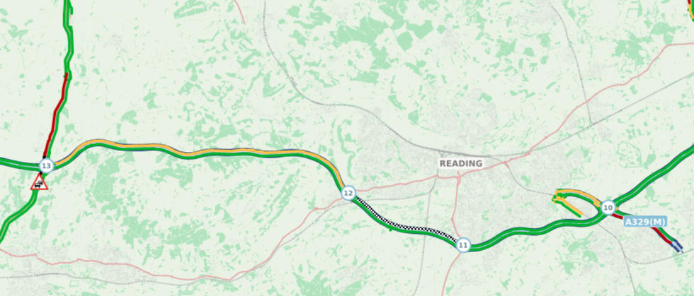 Drivers around Reading are dealing with long delays this morning