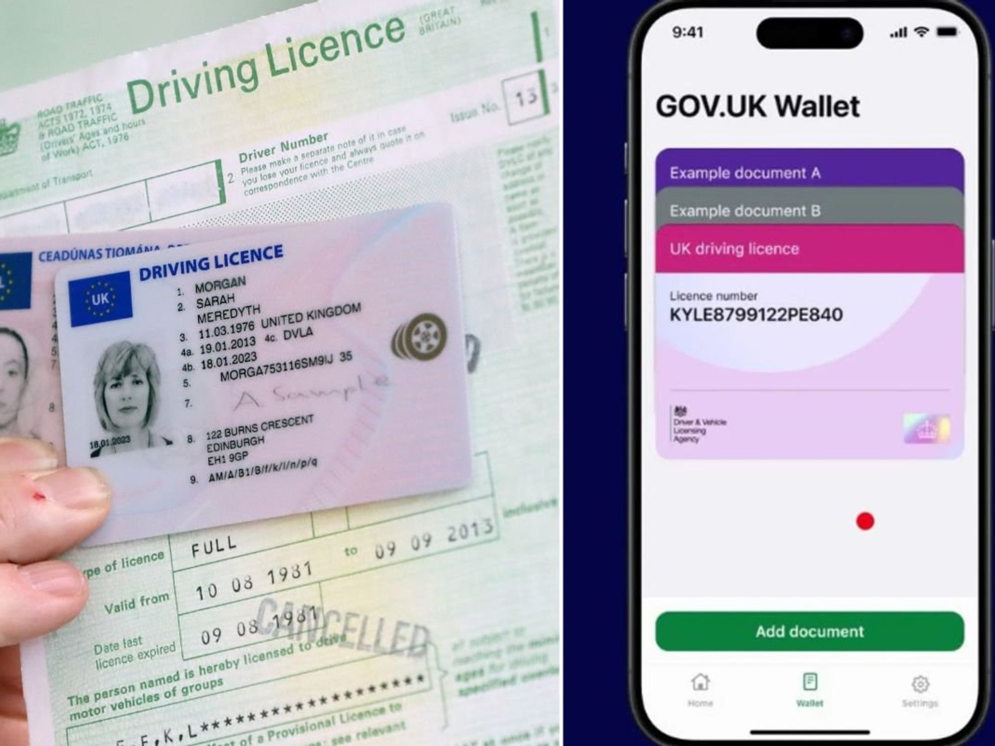 Driving licence and a digital driving licence