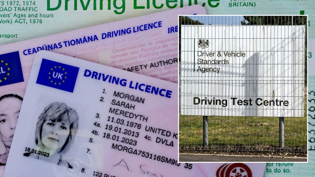 Driving licence and a DVSA driving test centre