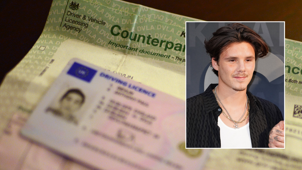 Driving licence and Cruz Beckham