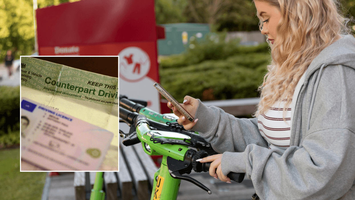 Driving licence and electric scooter