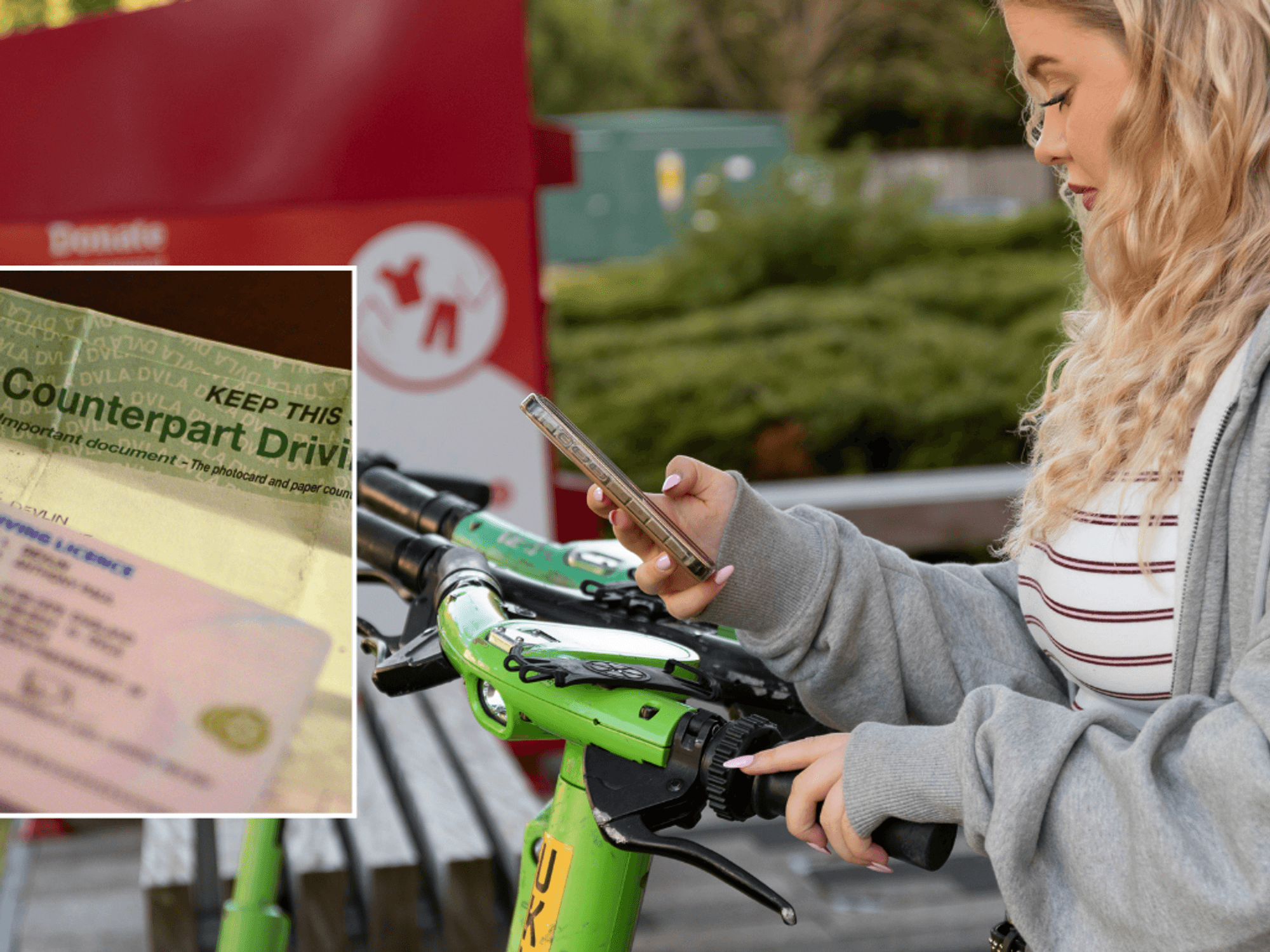 Driving licence and electric scooter