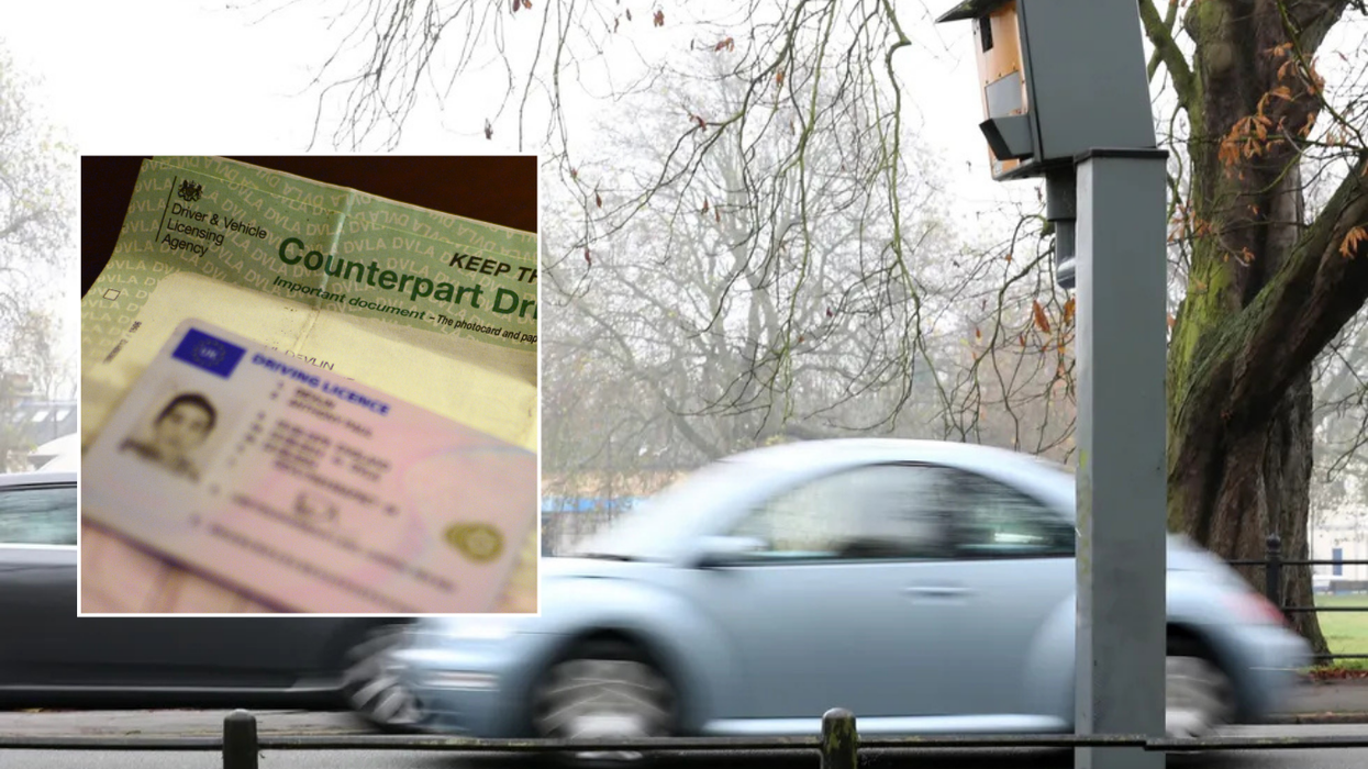 Driving licence and speeding car