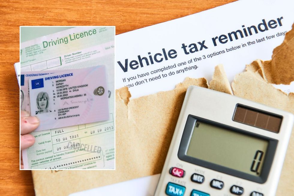 Driving licence and vehicle tax reminder letter