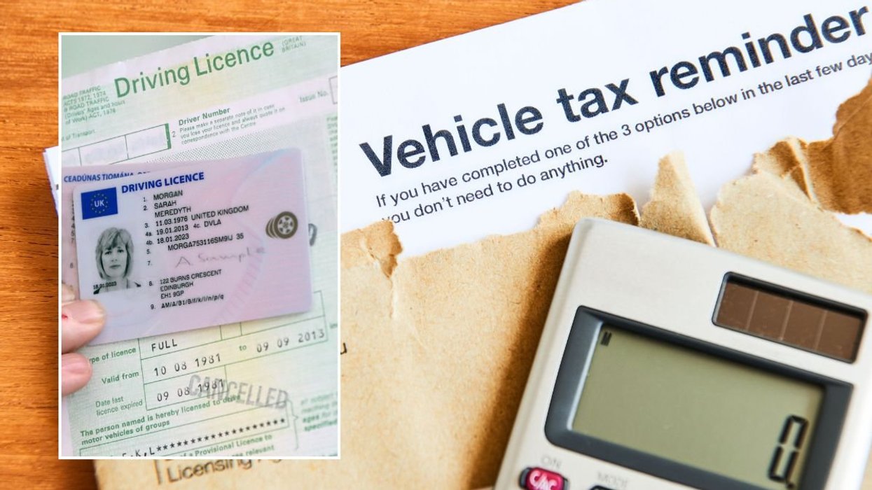 Driving licence application form and a vehicle tax reminder letter