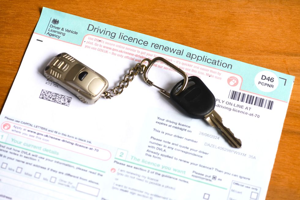 Driving licence application form