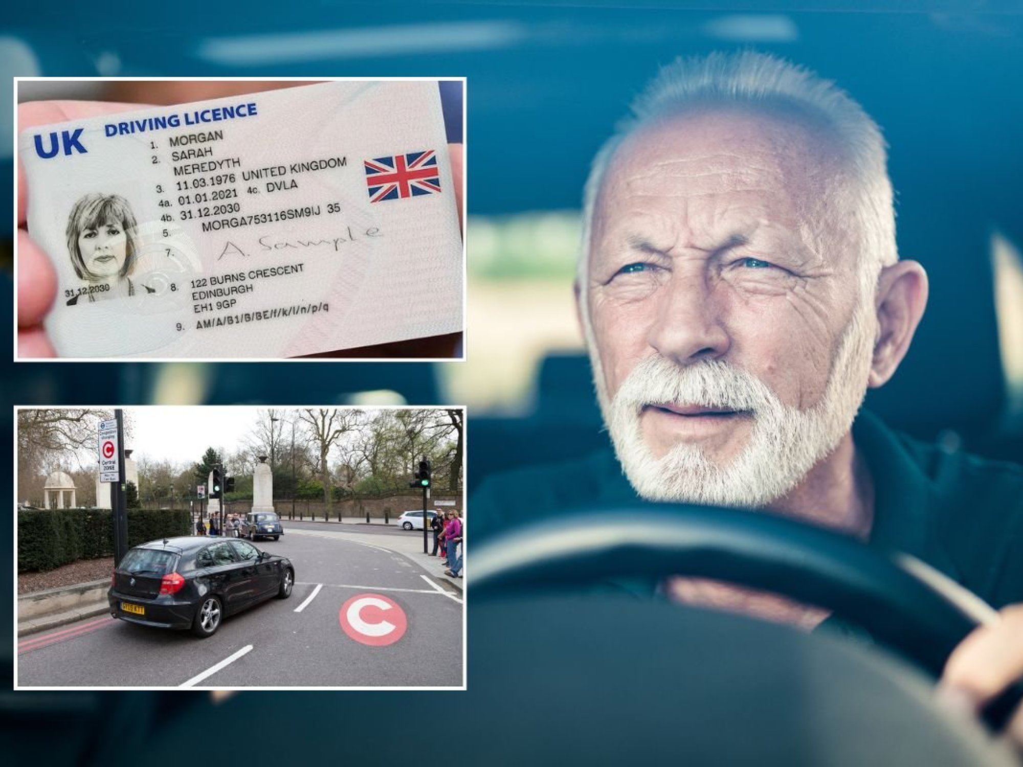 Driving licence, elderly driver and Congestion Charge