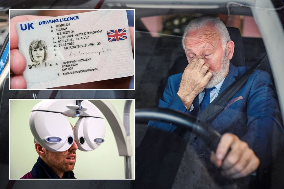 Driving licence, eyesight test and an elderly driver