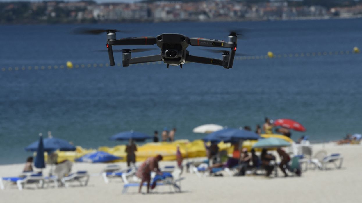 Drone on Spanish beach