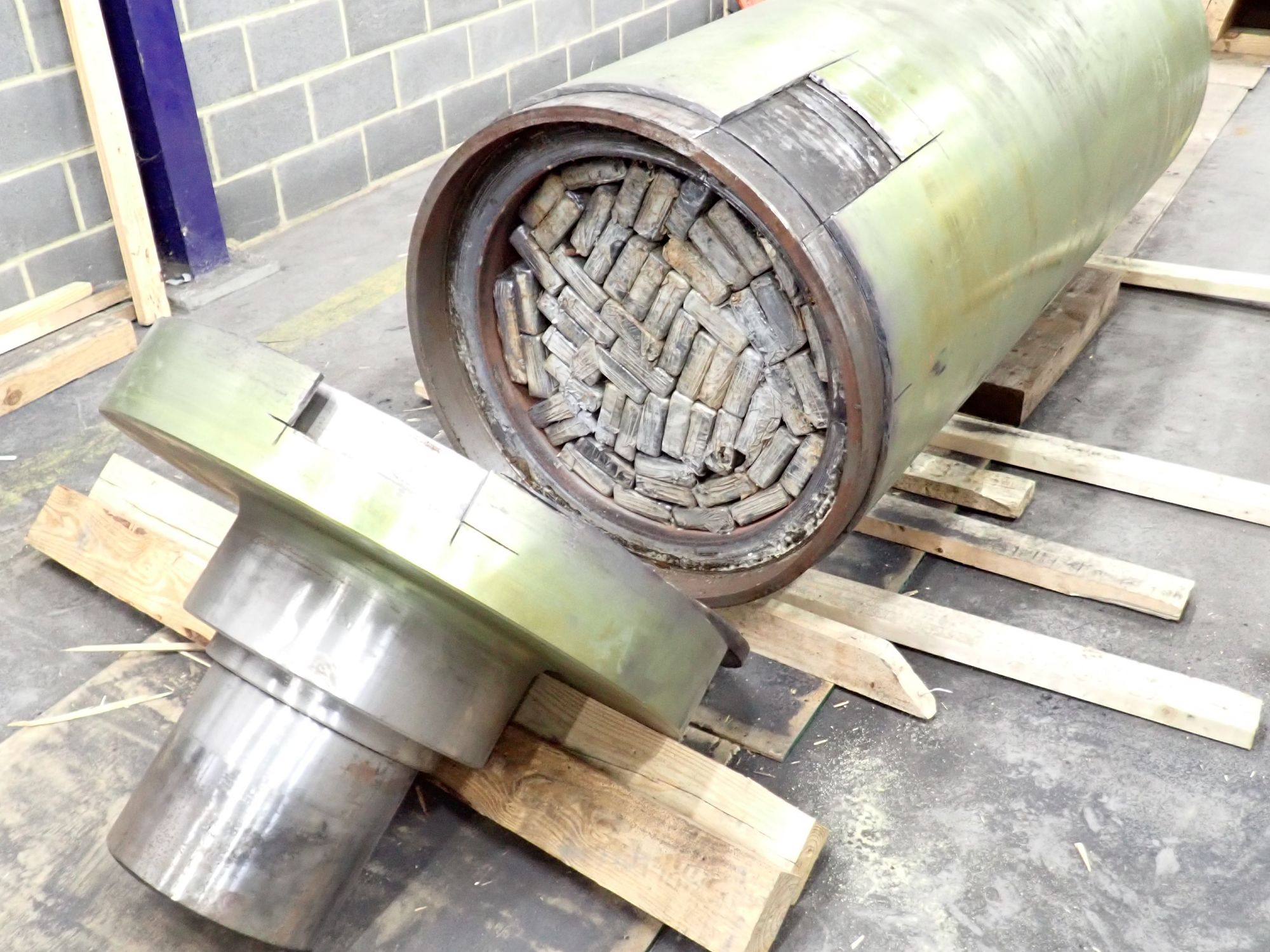 Drugs packed inside an industrial generator