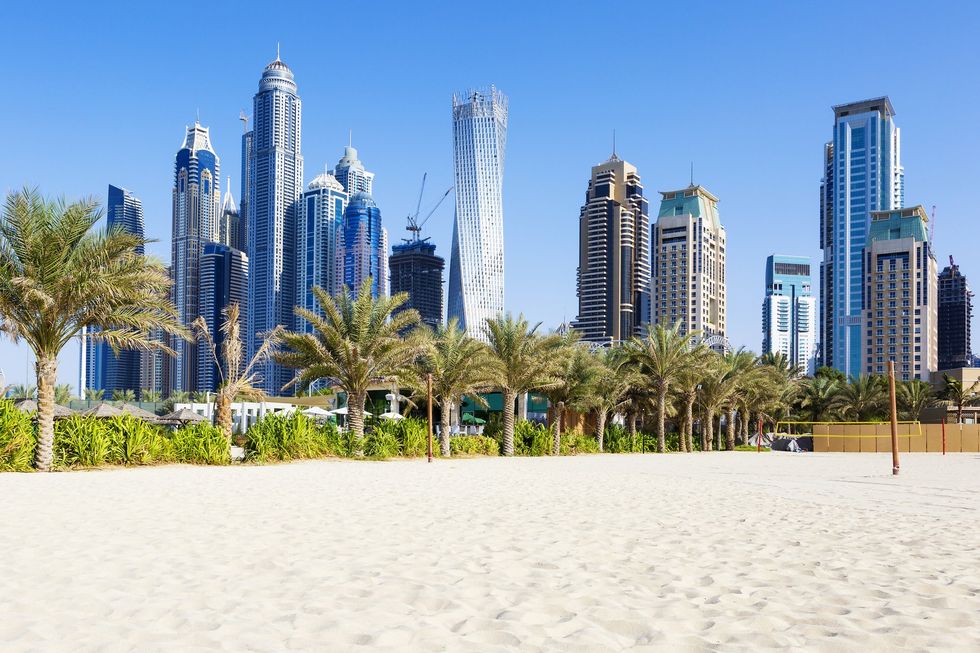 Dubai buildings and beach