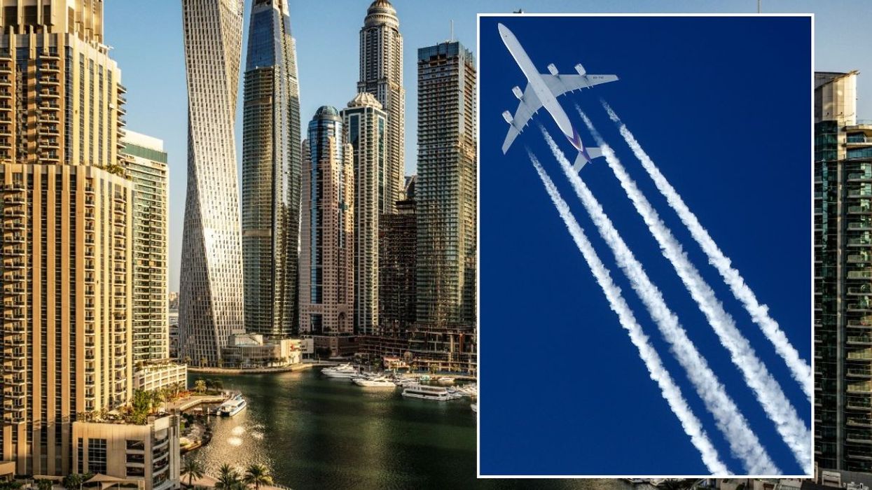 Dubai stock image and plane