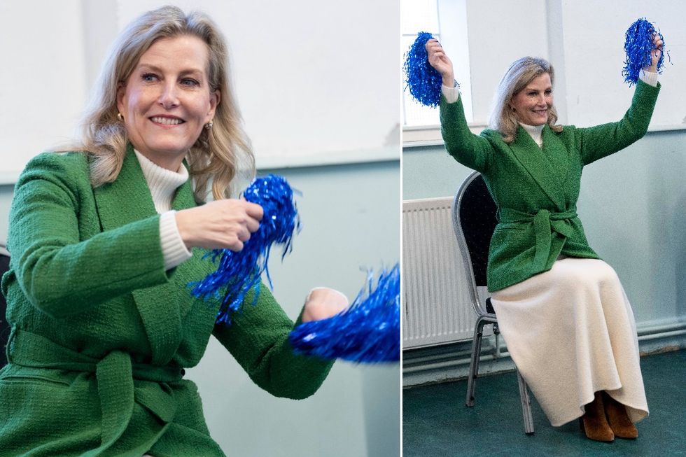 Duchess of Edinburgh shows off dance moves as she \u2018waves pom-poms to ABBA\u2019s Dancing Queen\u2019