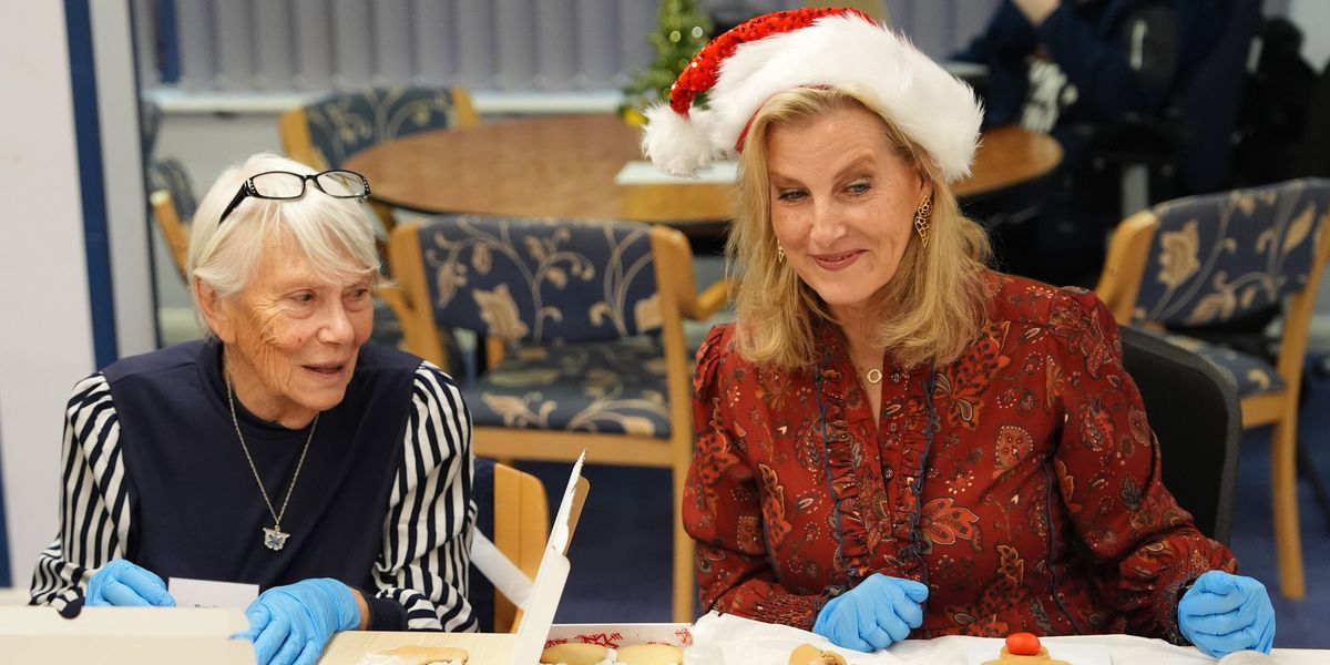 Duchess of Edinburgh wears festive Santa Claus hat at royal engagement Duchess of Edinburgh wears festive Santa Claus hat at royal engagement