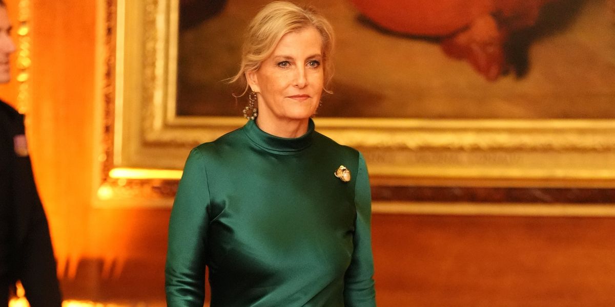 Duchess of Edinburgh stuns in £1,350 dress at Windsor Castle as Prince Edward misses event Duchess of Edinburgh stuns in £1,350 dress at Windsor Castle as Prince Edward misses event