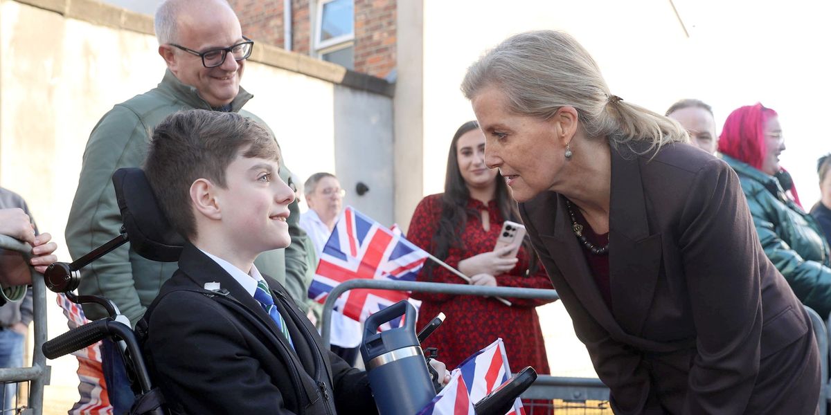 Duchess of Edinburgh greeted by Union Jacks during first solo Northern Ireland visit in eight years Duchess of Edinburgh greeted by Union Jacks during first solo Northern Ireland visit in eight years