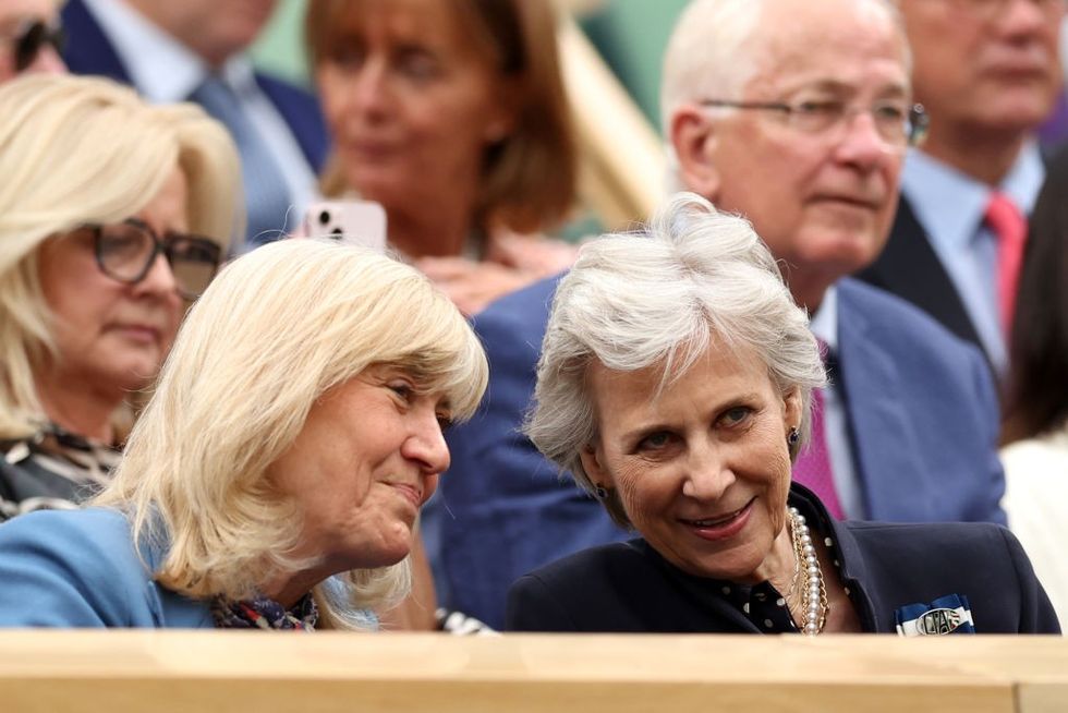 Duchess of Gloucester speaks to Deborah Jevans