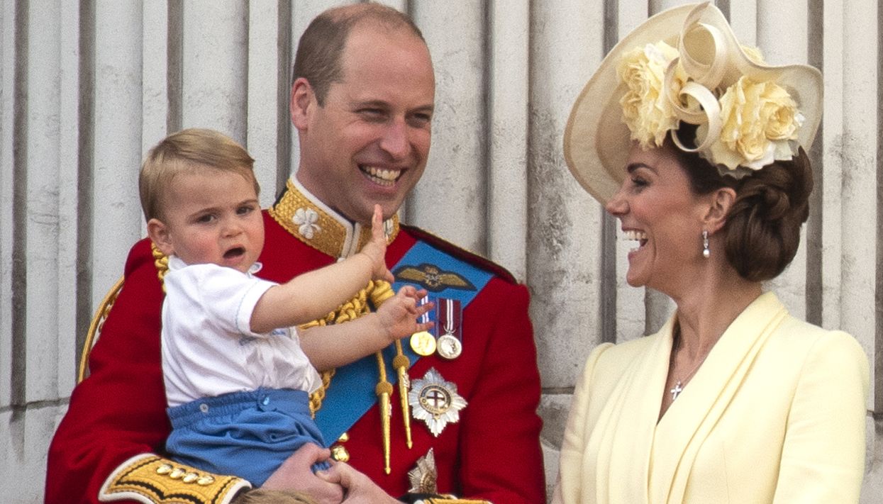 Duke and Duchess of Cambridge with Prince Louis