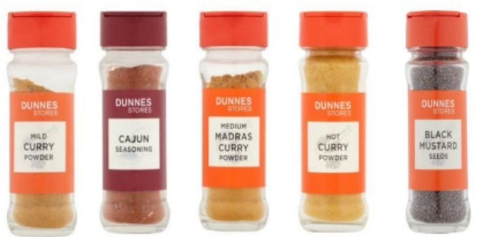 Dunnes Mild Curry Powder / Dunnes Cajun Seasoning / Dunnes Medium Madras Curry Powder / Dunnes Hot Curry Powder / Dunnes Black Mustard Seeds