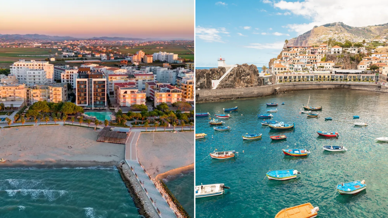Durrës Albania beach and city / Madeira Portugal