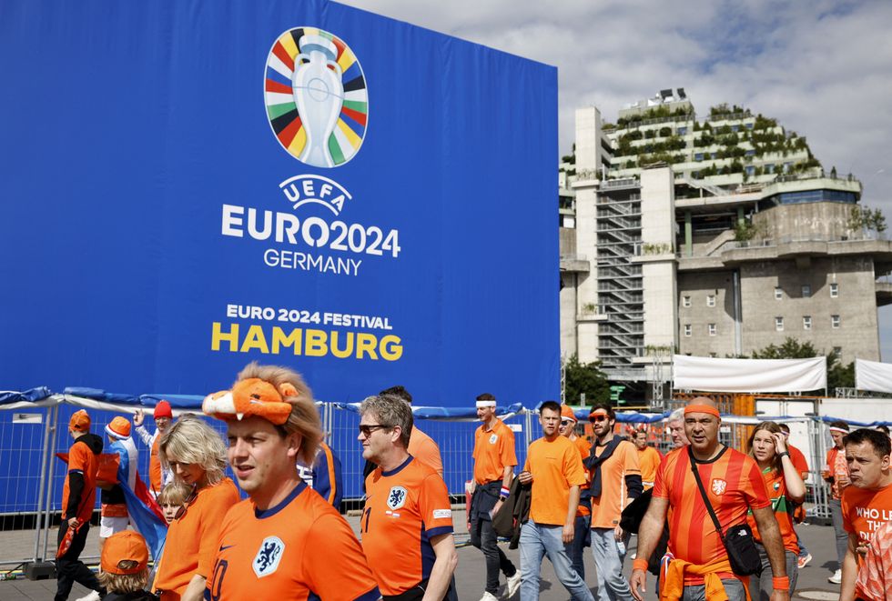Dutch fans in Hamburg