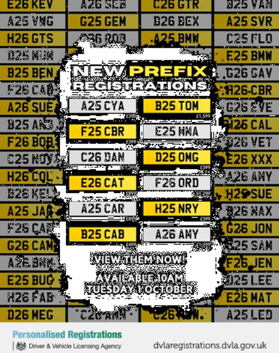 DVLA personalised number plates