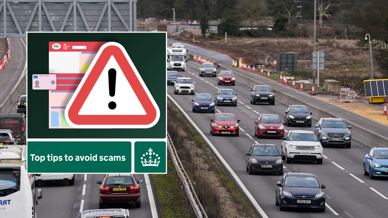 DVLA scam warning and UK roads